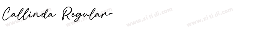 Callinda Regular字体转换